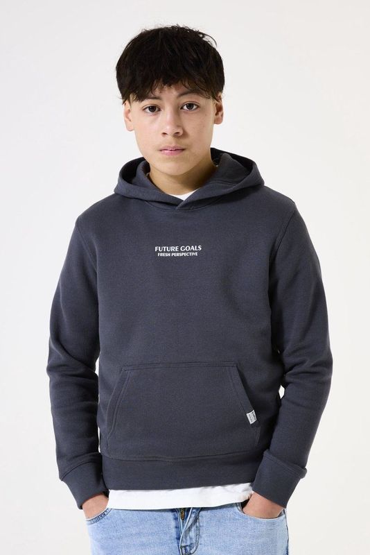 GARCIA - Text Print Sweater - Zwart - Katoen en Gerecycled Polyester