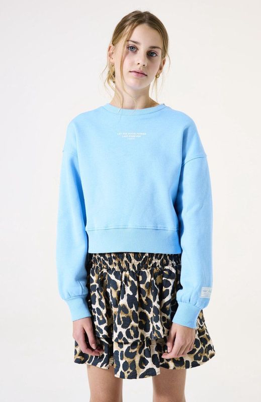 GARCIA - Meisjes Trui - Blauw - 100% Katoen