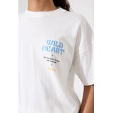 GARCIA - T-shirt - Wit - Katoen - Ronde Hals, Korte Mouwen