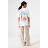 GARCIA - T-shirt - Wit - Katoen - Ronde Hals, Korte Mouwen