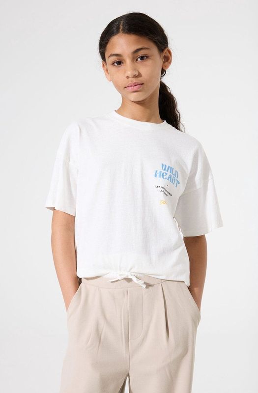 GARCIA - T-shirt - Wit - Katoen - Ronde Hals, Korte Mouwen