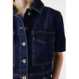 GARCIA - Jack - Blauw - Denim - Cropped met Knoopsluiting