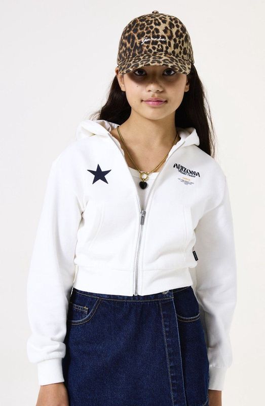 GARCIA - Vest - Wit - Katoen/Polyester - Capuchon, Lange Mouwen