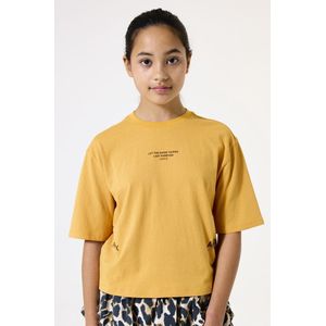 GARCIA Meisjes T-shirt - Geel - Katoen - Korte Mouwen