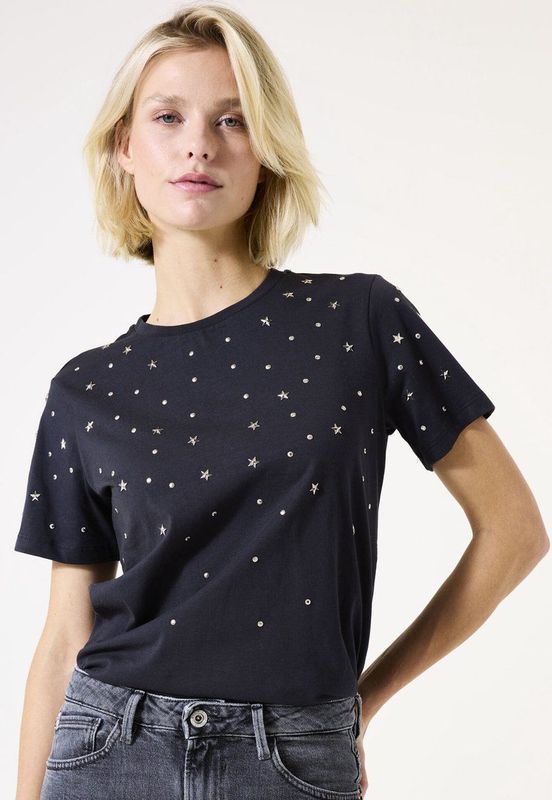 Garcia - I50201 - T-shirt - Gestippeld - Korte Mouwen