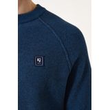 GARCIA - Heren Trui - Blauw - Katoen/Recyclede Katoen