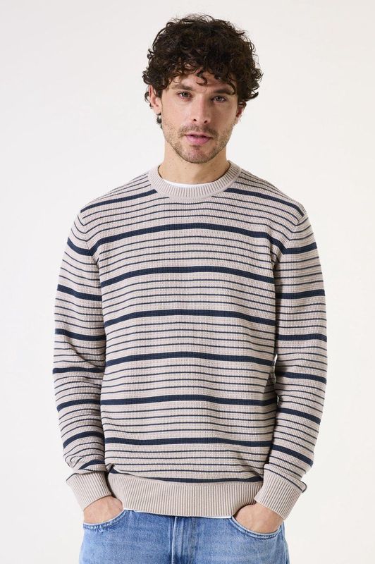 Garcia - H51042 - Trui - Beige - 100% Katoen - Lange Mouwen