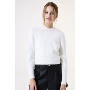 GARCIA - Fluffy Hoodie - Trui - Wit - Lange Mouwen - Regular Fit