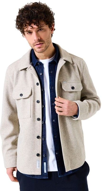 GARCIA - Overshirt - Bruin - Relaxed Fit - 100% Gerecycled Polyester