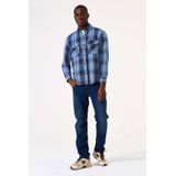 Garcia - Overhemd - Blauw - Relaxed Fit - 100% Katoen