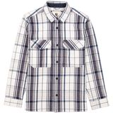GARCIA - Overshirt - Wit - Katoen - Checkpatroon - Knoopsluiting