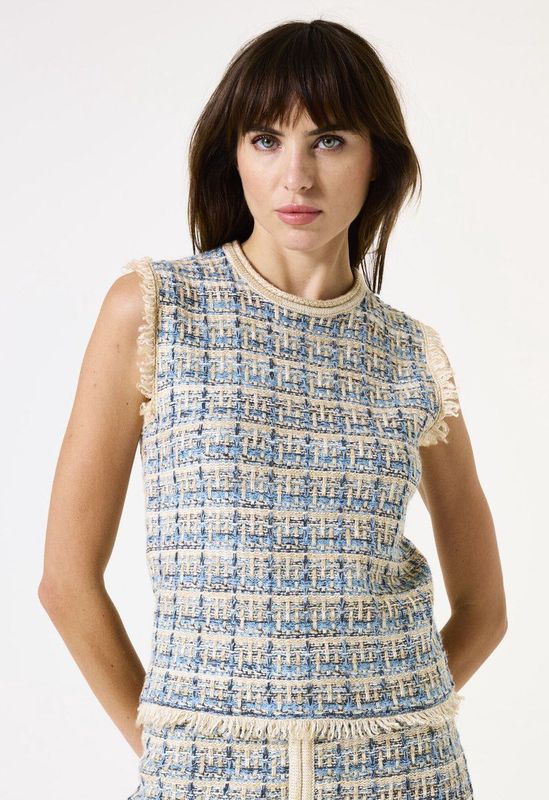 GARCIA - Dames Trui - Wit - Acryl Katoen Mix