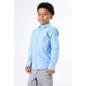 GARCIA - Gestreept Overhemd - Blauw - Katoen