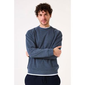 GARCIA - Sweater - Blauw - 50% Katoen - 50% Gerecycled Polyester