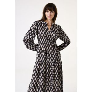 GARCIA - Jurk - Zwart - V-hals - Lange Mouwen - Relaxed Fit