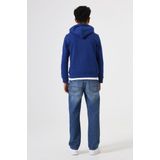 GARCIA - Hoodie - Blauw - Katoen/Polyester - Capuchon en Lange Mouwen