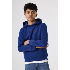GARCIA - Hoodie - Blauw - Katoen/Polyester - Met Tekstprint