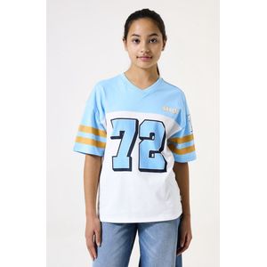 GARCIA - T-shirt - Wit - Katoen - V-hals, Korte Mouwen