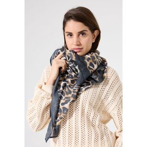 GARCIA - Accessoire - Bruin - Sjaal - Luipaardprint - 100% Gerecycled Polyester