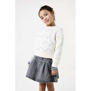 GARCIA - Trui - Wit - Viscose/Polyester - Gebreid Patroon