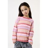 GARCIA - Gebreide Trui - Roze - 65% Polyamide 35% Katoen