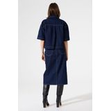 GARCIA - Overhemd - Blauw - Katoen - Cropped met Knoopsluiting