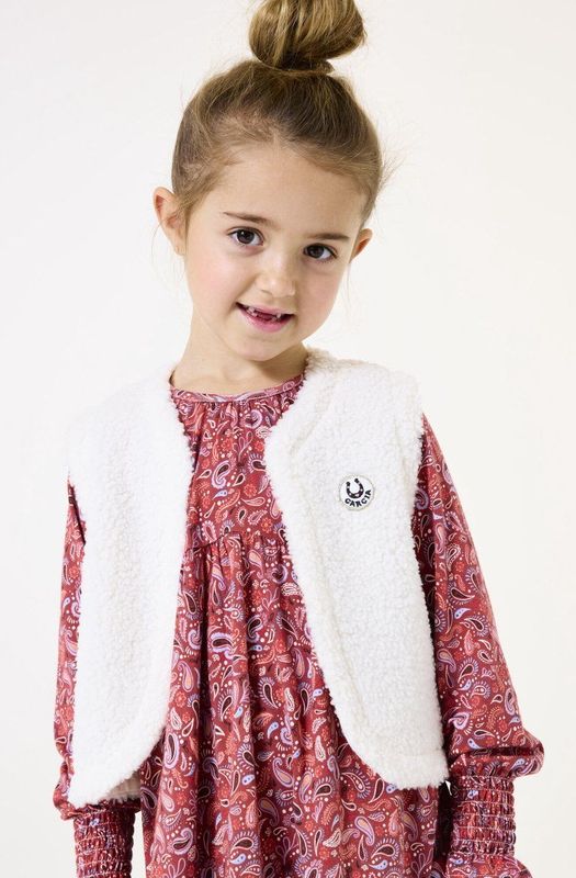 GARCIA - Gilet - Wit - Zacht Teddy - 100% Gerecycled Polyester