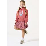 GARCIA - Meisjes Sweater - Roze - Katoen/Polyester - Hoodie met Borstprint