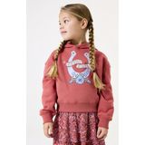 GARCIA - Meisjes Sweater - Roze - Katoen/Polyester - Hoodie met Borstprint