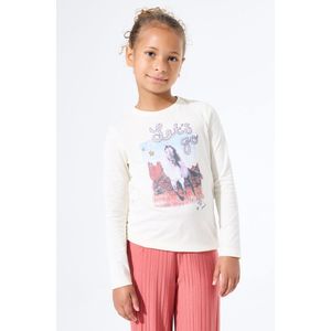 GARCIA - T-shirt - Wit - 100% Katoen - Allover Print