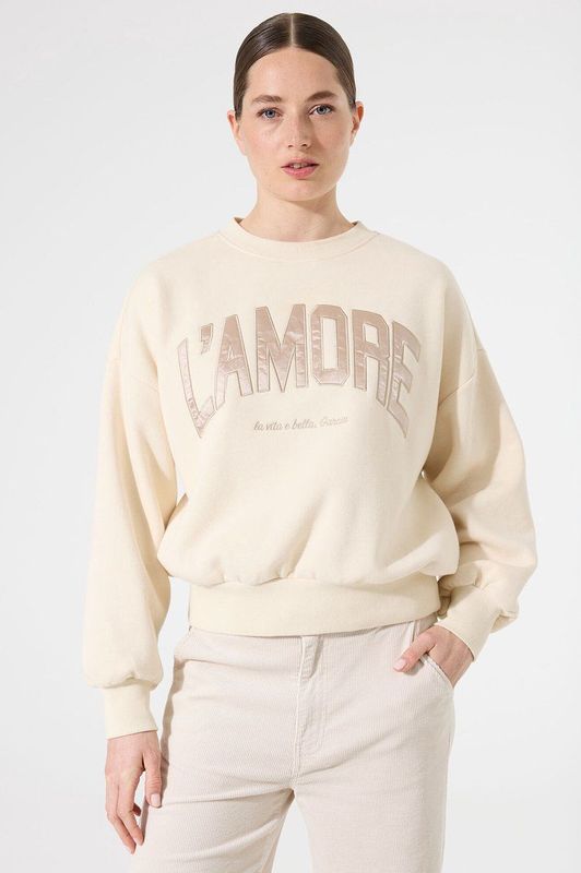 Garcia - Sweater - Roze - Katoen - L'Amore Print