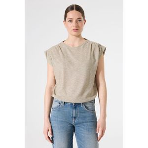 GARCIA - T-shirt - Groen - Viscose/Polyester/Metallic - Regular Fit