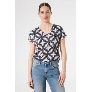 GARCIA - T-shirt - Zwart - Gerecycled Polyester en Viscose