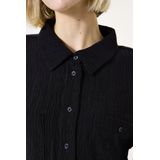 GARCIA - Overhemd - Zwart - Lyocell en Polyester - Korte Mouwen