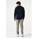 GARCIA - Polo - Blauw - Katoen - V-hals met Lange Mouwen