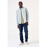 GARCIA - Overhemd - Wit - Katoen - Streepjesshirt