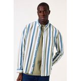 GARCIA - Overhemd - Wit - Katoen - Streepjesshirt