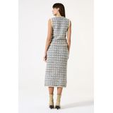 GARCIA - Midi Rok - Wit - Elastische Tailleband - Regular Fit - Ademend Materiaal