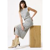 GARCIA - Midi Rok - Wit - Elastische Tailleband - Regular Fit - Ademend Materiaal