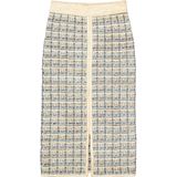 GARCIA - Midi Rok - Wit - Elastische Tailleband - Regular Fit - Ademend Materiaal