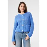 GARCIA - Vest - Blauw - Viscose - Metallic Garen - Regular Fit