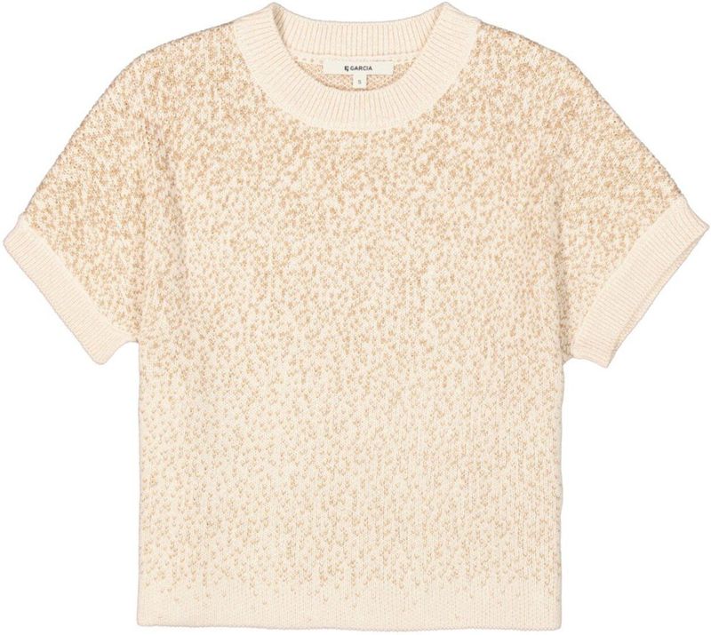 Garcia - Jeans Trui - Zand - Katoen/Metallic
