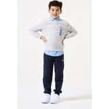 GARCIA - Sweater - Grijs - Katoen/Polyester - Trendy Borstprint