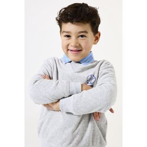 GARCIA - Sweater - Grijs - Katoen/Polyester - Ronde Hals, Lange Mouwen