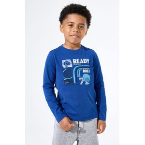 GARCIA - T-shirt - Blauw - 100% Katoen - Ronde Hals, Korte Mouwen