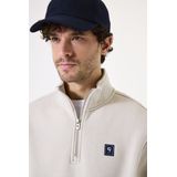 GARCIA - Heren Sweater - Bruin - Katoen/Polyester - Opstaande Kraag