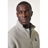 GARCIA - Sweater - Groen - Katoen/Polyester - Relaxed Fit