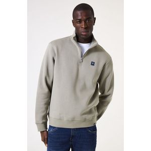 GARCIA - Sweater - Groen - Katoen/Polyester - Opstaande Kraag