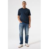GARCIA - T-shirt - Blauw - Katoen - Regular Fit