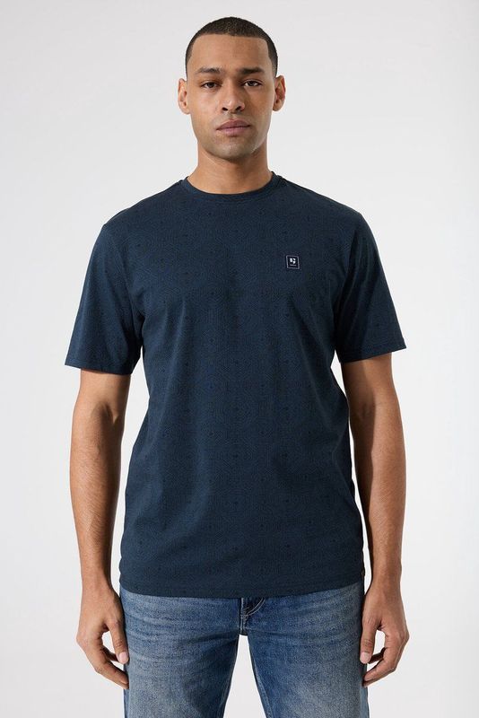 GARCIA - T-shirt - Blauw - Katoen - Regular Fit